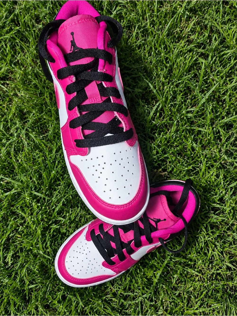 Jordan Women’s Low-Top Sneakers — Hot Pink/White/Black